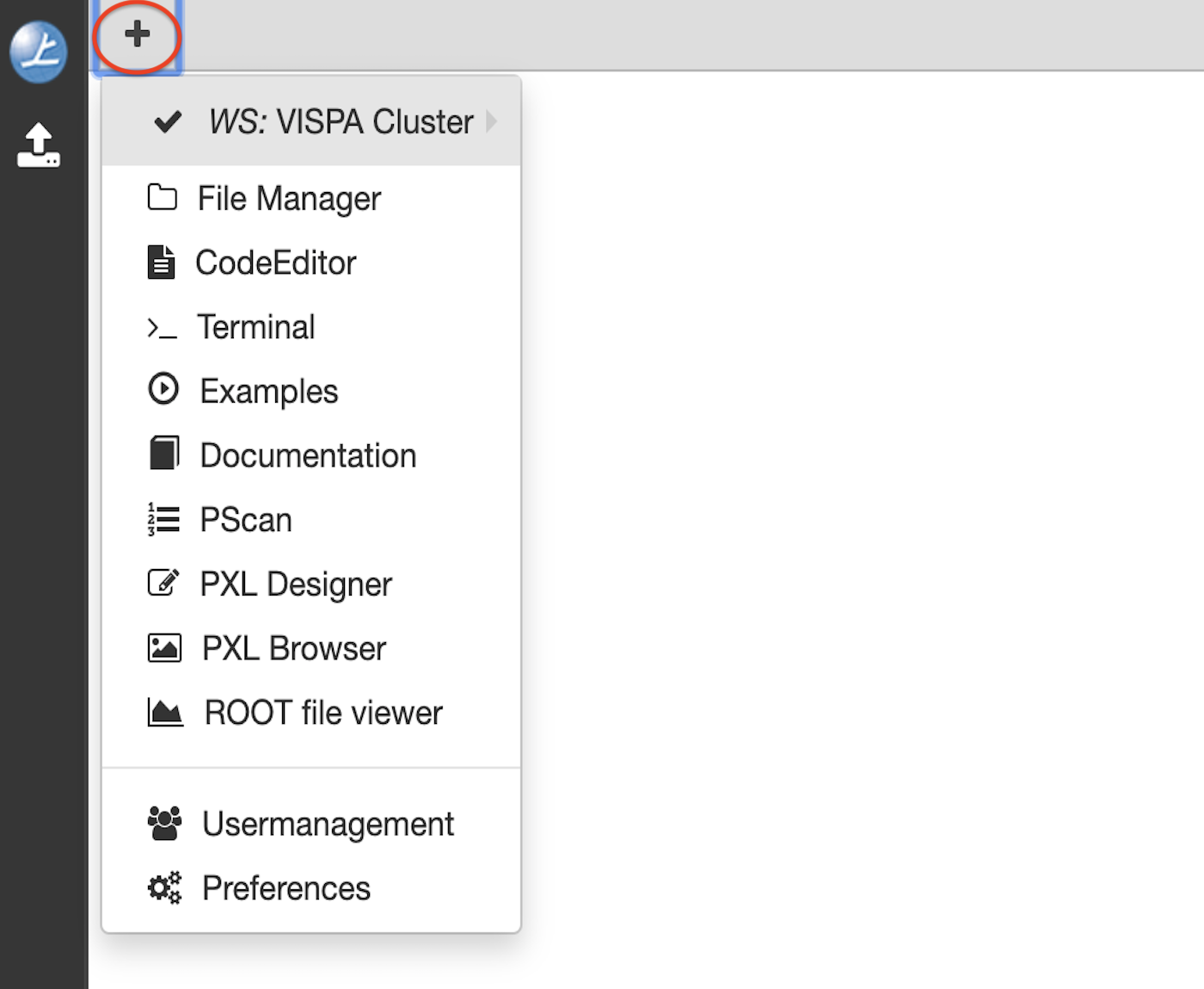 Start VISPA Applications